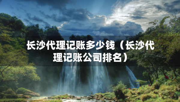 長(zhǎng)沙代理記賬多少錢（長(zhǎng)沙代理記賬公司排名）