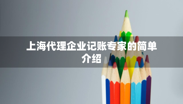 上海代理企業(yè)記賬專家的簡單介紹