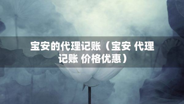 寶安的代理記賬（寶安 代理記賬 價(jià)格優(yōu)惠）