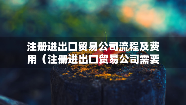 注冊進出口貿易公司流程及費用（注冊進出口貿易公司需要多少注冊資金）