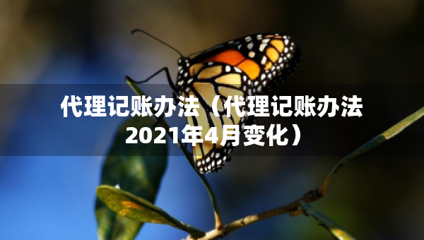 代理記賬辦法（代理記賬辦法2021年4月變化）