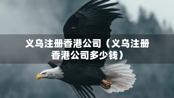 義烏注冊香港公司（義烏注冊香港公司多少錢）