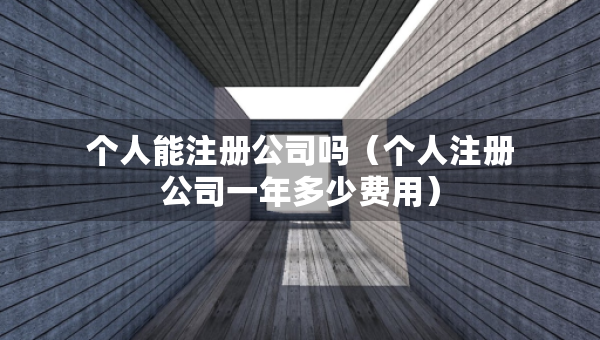 個(gè)人能注冊公司嗎（個(gè)人注冊公司一年多少費(fèi)用）