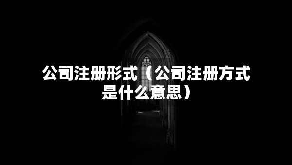 公司注冊(cè)形式（公司注冊(cè)方式是什么意思）