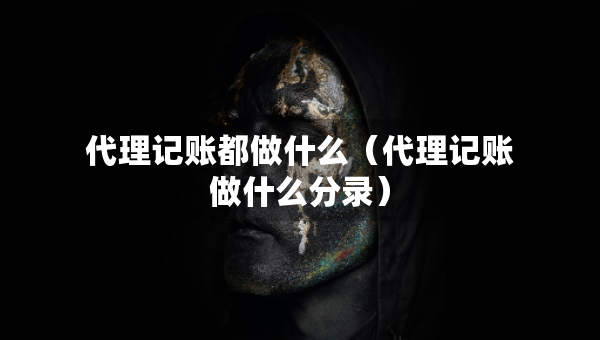 代理記賬都做什么（代理記賬做什么分錄）