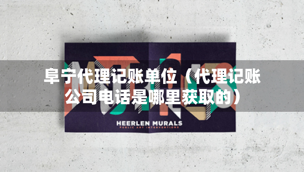 阜寧代理記賬單位（代理記賬公司電話是哪里獲取的）
