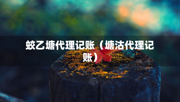 蛟乙塘代理記賬（塘沽代理記賬）