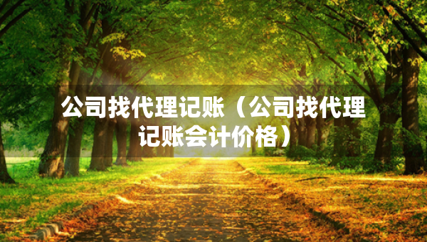 公司找代理記賬（公司找代理記賬會計價格）