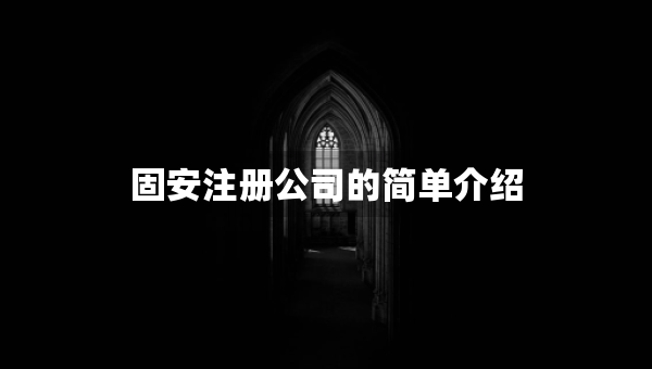 固安注冊公司的簡單介紹