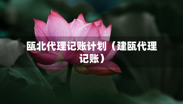 甌北代理記賬計(jì)劃（建甌代理記賬）