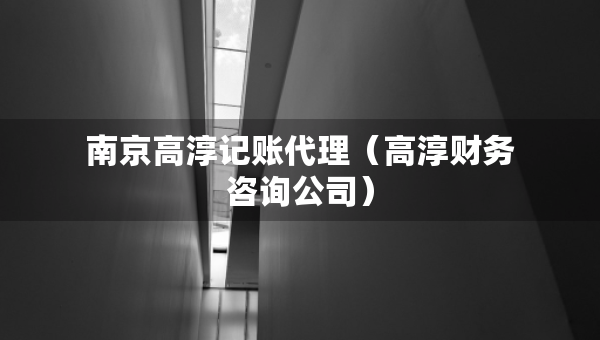 南京高淳記賬代理（高淳財(cái)務(wù)咨詢公司）