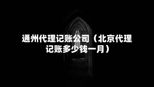 通州代理記賬公司（北京代理記賬多少錢一月）