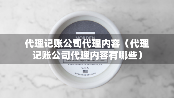 代理記賬公司代理內(nèi)容（代理記賬公司代理內(nèi)容有哪些）