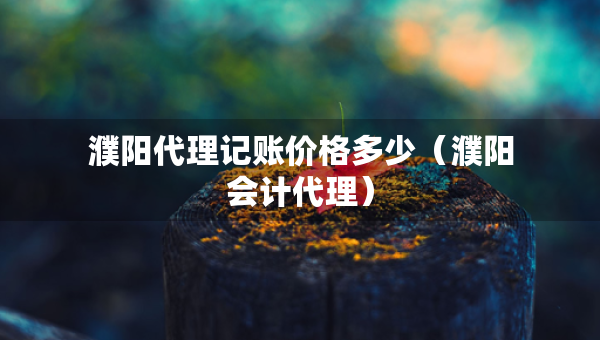 濮陽代理記賬價(jià)格多少（濮陽會(huì)計(jì)代理）