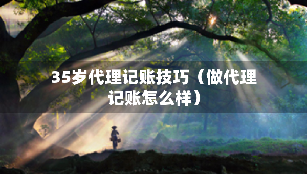 35歲代理記賬技巧（做代理記賬怎么樣）